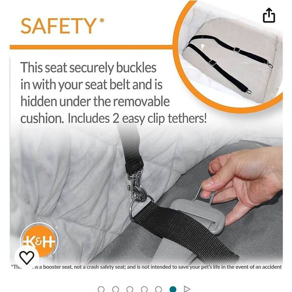 K&H Bucket Booster Collapsible Pet Seat Small, dogs up to 20 lbs. NWT - Picture 5 of 6